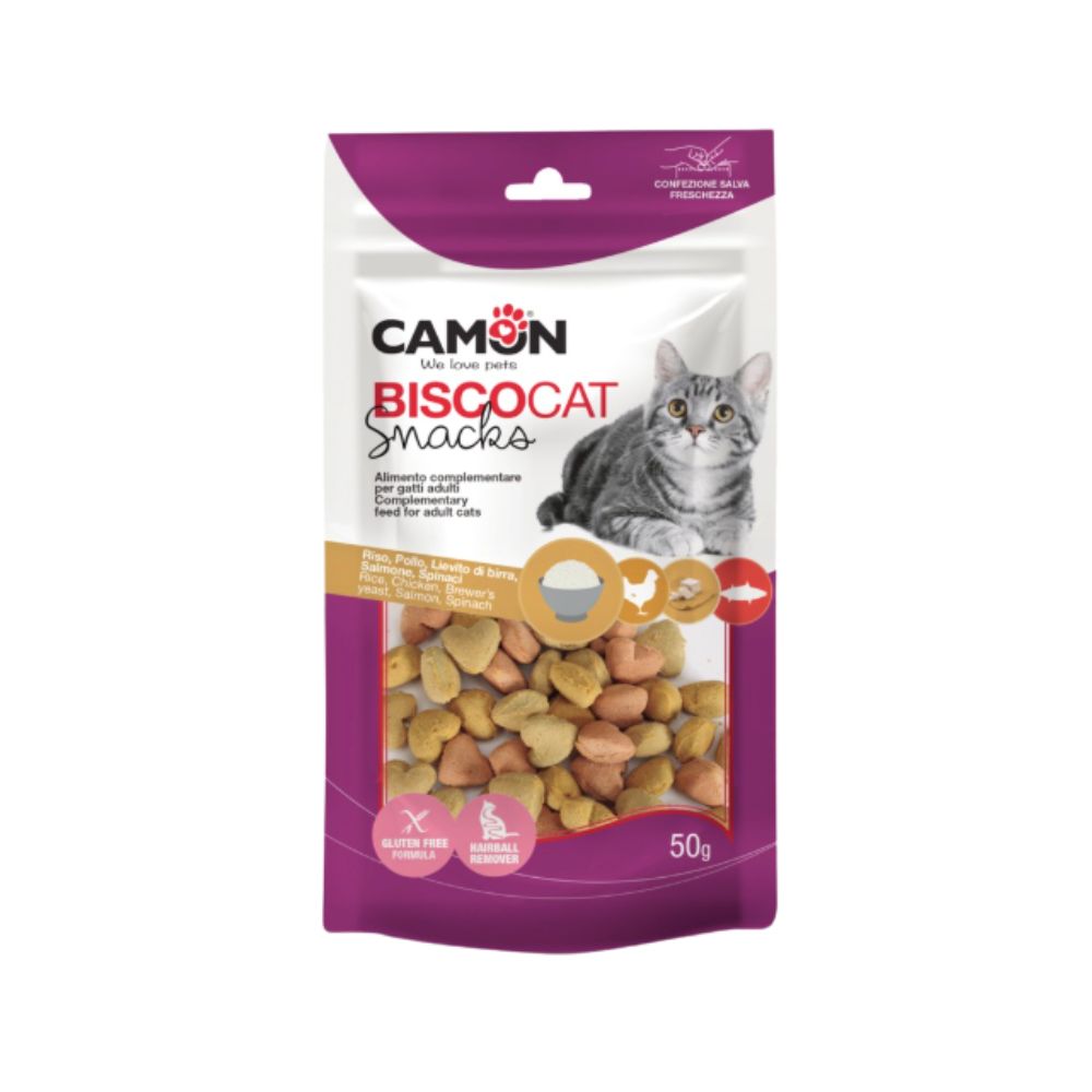 Camon BiscoCat Cuoricini Snack Gatti 50g