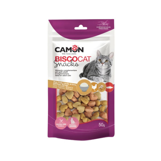 Camon BiscoCat Cuoricini Snack Gatti 50g