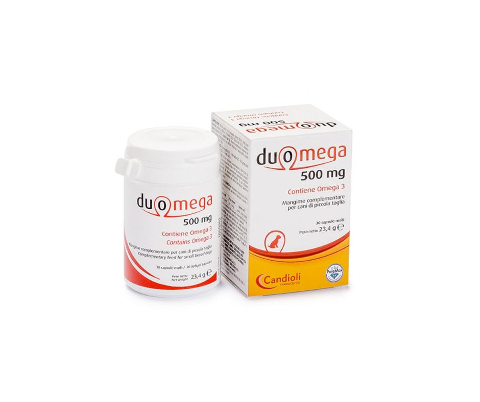 Duomega 500mg 30 Capsule Molli per Cani Piccola Taglia Candioli