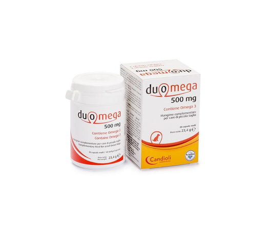 Duomega 500mg 30 Capsule Molli per Cani Piccola Taglia Candioli