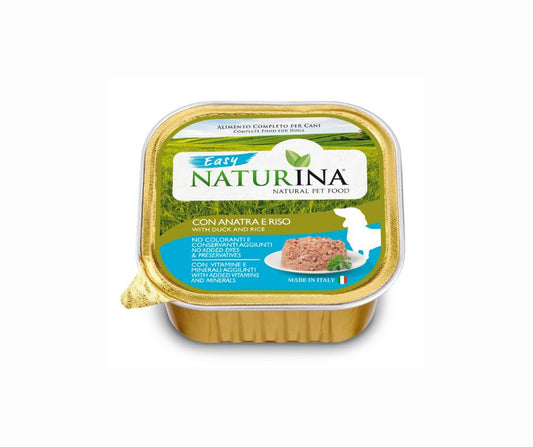 Naturina Easy Anatra e Riso 150g Vaschetta per Cani - Animaliapet