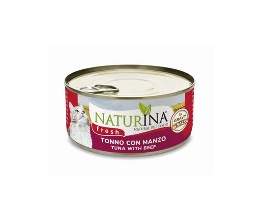 Naturina Fresh Tonno e Manzo 70g Lattina Gatti - Animaliapet