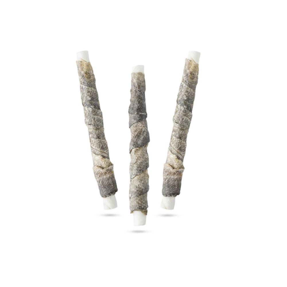 Mordo Stick arrotolati bianchi con merluzzo 12.5cm 500g Snack Cani