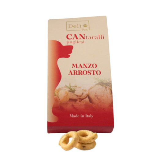 DelìPet CanTaralli Pugliesi Manzo Arrosto Snack per Cani 150g