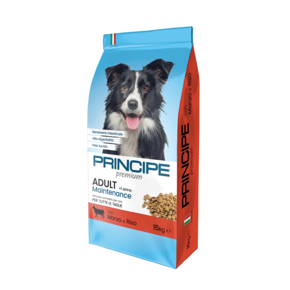 Principe Premium Manzo e Riso 15kg Crocchette Cani Adult