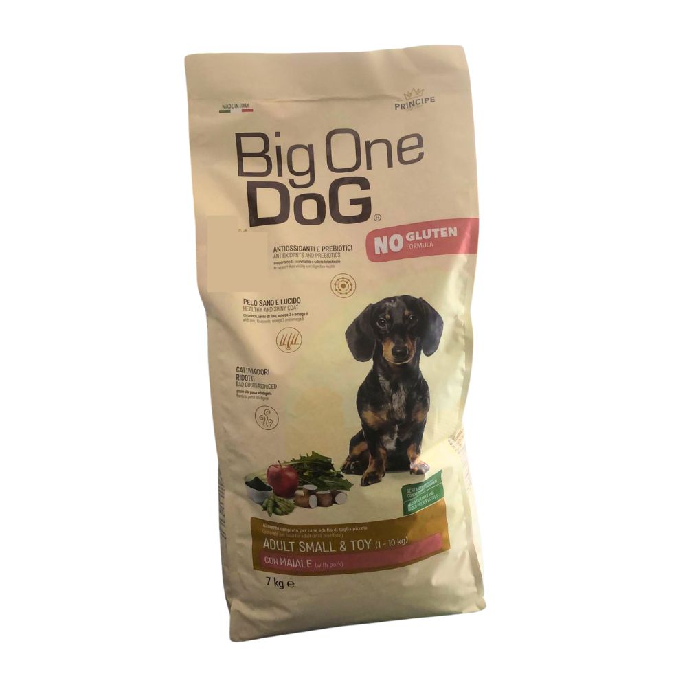 Big One Dog Maiale 7kg Crocchette Cani Adulti Small e Toy No Gluten