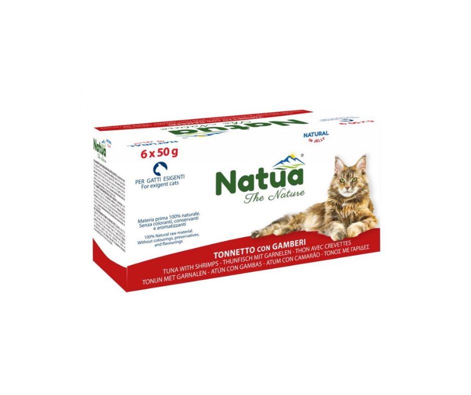 Natua Multipack Tonnetto e Gamberi in Jelly Lattina 6x50g Gatti - Animaliapet