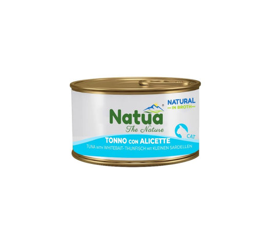 Natua Natural Tonno e Alicette in Brodo Lattina 85g Gatti - Animaliapet