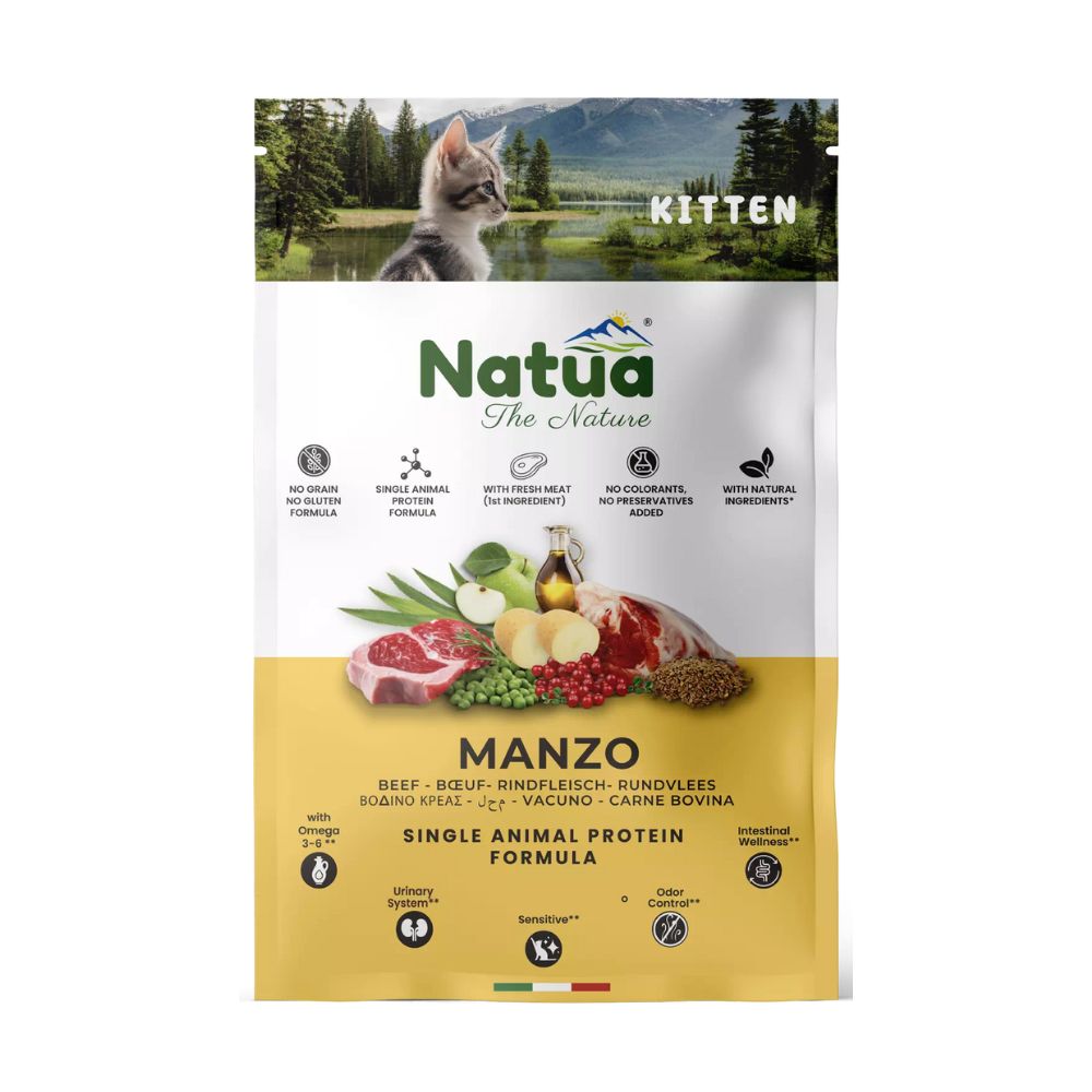 Natua Kitten Manzo 1,5kg Crocchette Gattini