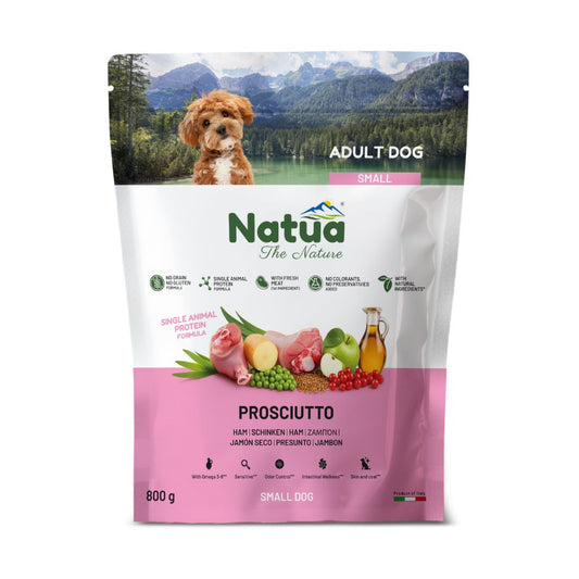 Natua Prosciutto Adult 800g Crocchette Cani Small Dog
