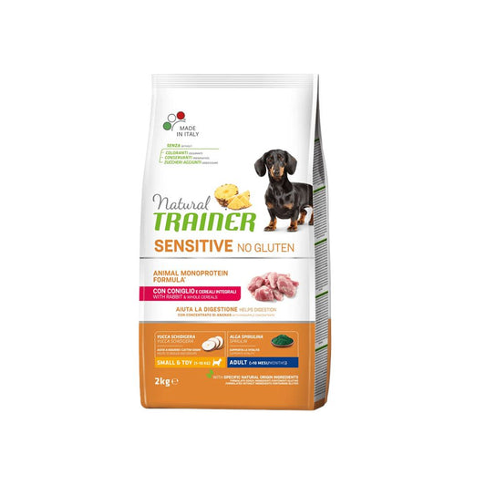 Trainer Sensitive Coniglio 2Kg Crocchette Cani Small e Toy Adult