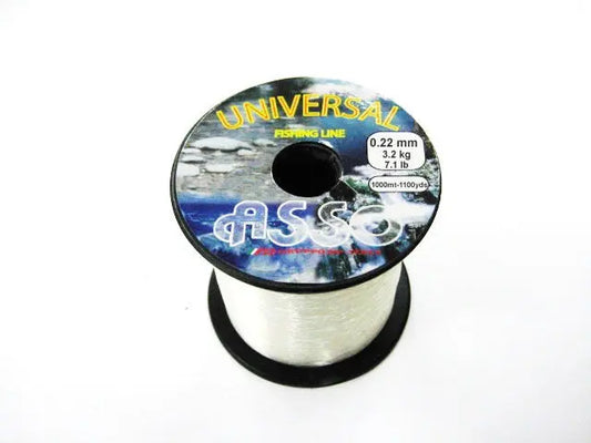 Asso Universal 0.22mm 3.2kg 1000mt Monofilo Neutro per la Pesca - Animaliapet