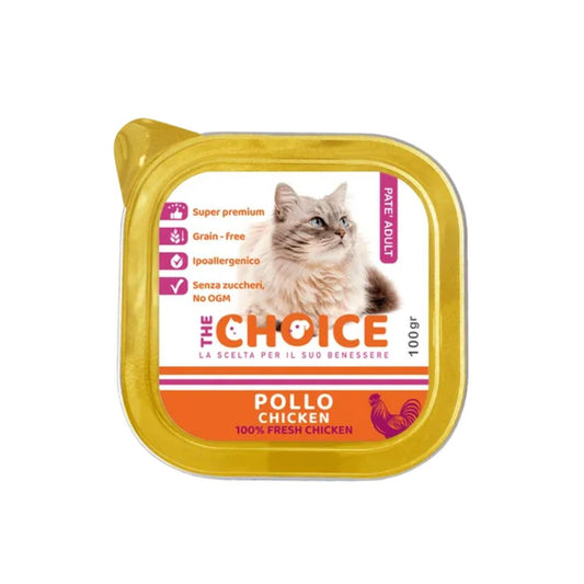 The Choice Patè Adult Pollo 100g Vaschetta Gatti Adulti