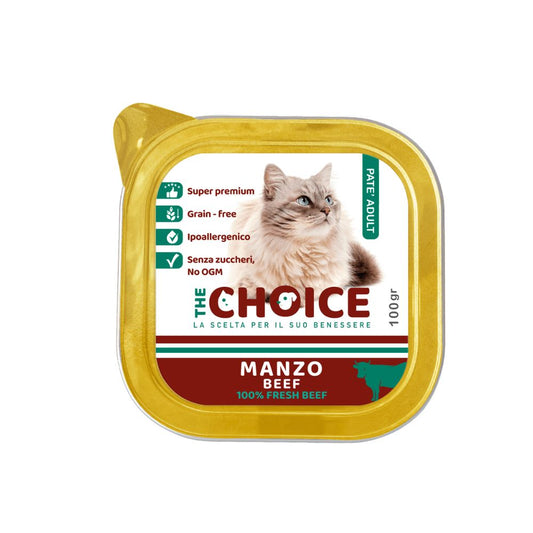 The Choice Patè Adult Manzo 100g Vaschetta Gatti Adulti