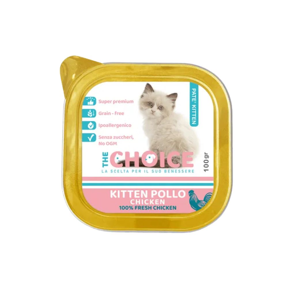 The Choice Patè Kitten Pollo 100g Vaschetta Gattini
