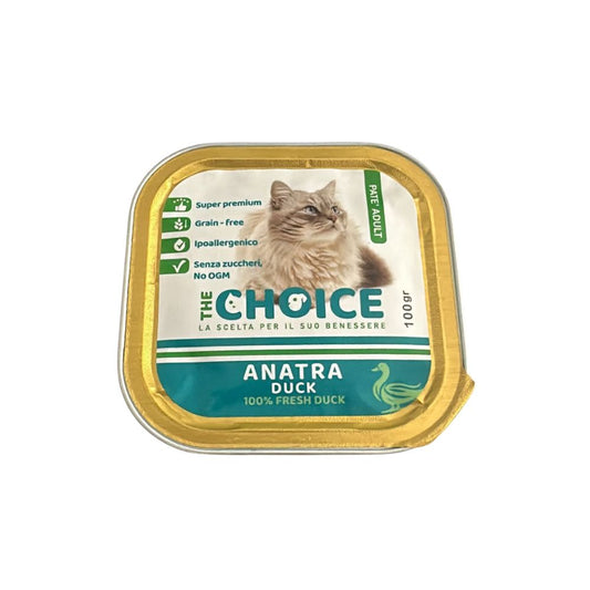 The Choice Patè Adult Anatra 100g Vaschetta Gatti Adulti