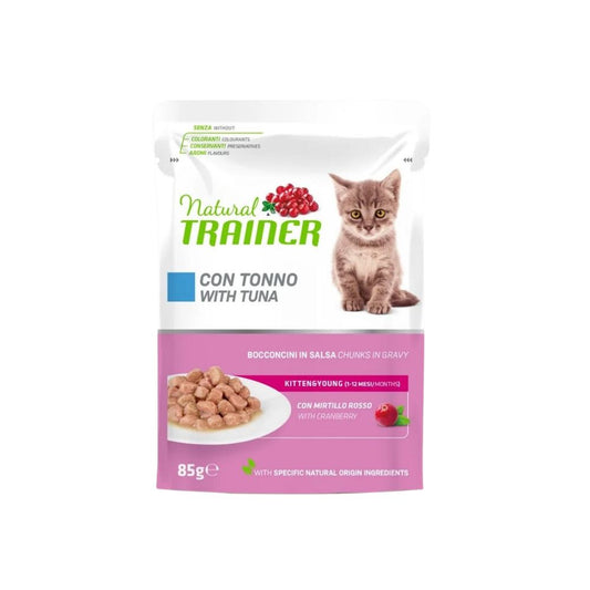 Trainer Natural Kitten e Young Tonno 85g Bustina Gattini Scadenza Prodotto 07/2025