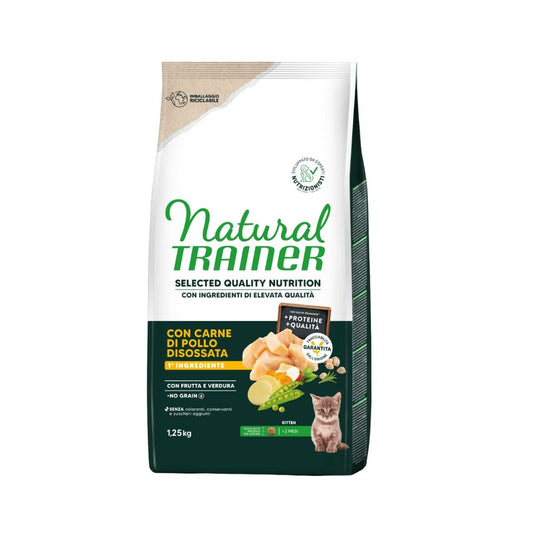 Trainer Natural Selected Quality Nutrition Pollo 1,25kg Crocchette Gattini Kitten
