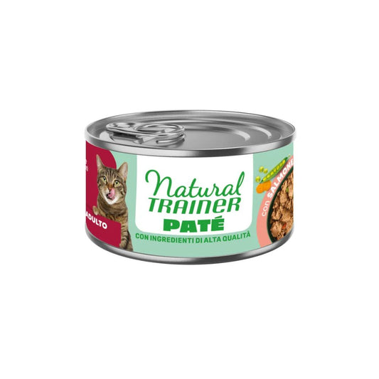 Trainer Natural Cat Adult Patè Salmone 85g Lattina Gatti Adulti