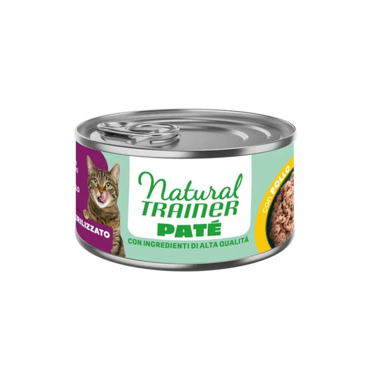 Trainer Natural Cat Sterilised Patè Pollo 85g Lattina Gatti Sterilizzati