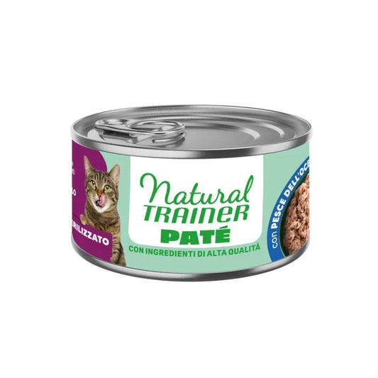 Trainer Natural Cat Sterilised Patè Pesce dell'Oceano 85g Lattina Gatti Sterilizzati