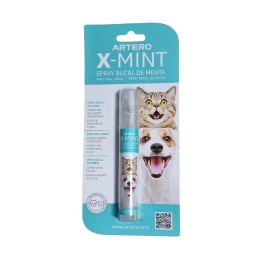 Artero X-Mint Dental Spray Elimina l'Alito Cattivo 14ml per Cani e Gatti