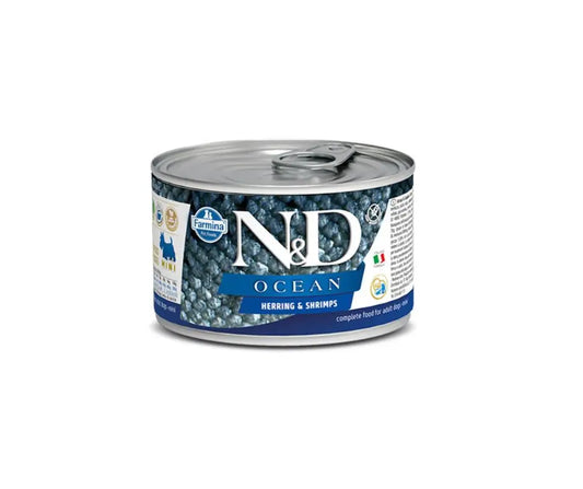 Farmina N&D Ocean Aringa e Gamberetti 140g Lattina Cani Mini Adult Farmina