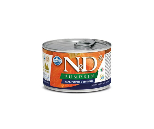 Farmina N&D Pumpkin Agnello Zucca Mirtilli 140g Lattina Cani Mini Adult - Animaliapet