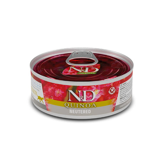 Farmina N&D Quinoa Neutered 80g Lattina Gatti Sterilizzati