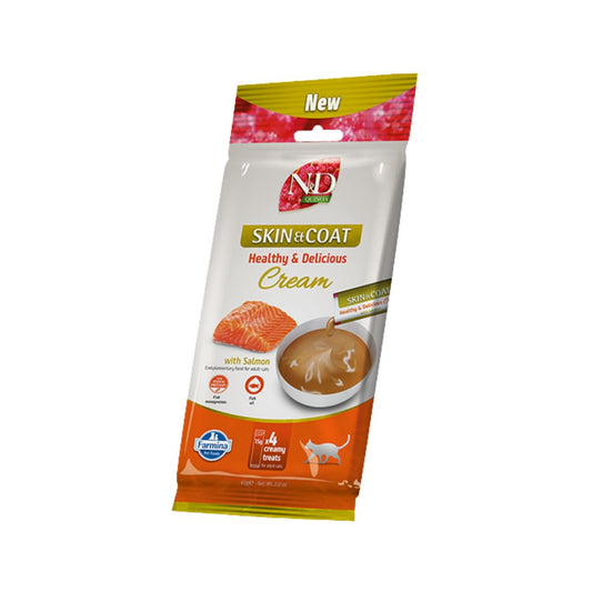 Farmina N&D Cream Quinoa Skin & Coat Salmone 4x15g Snack per Gatti