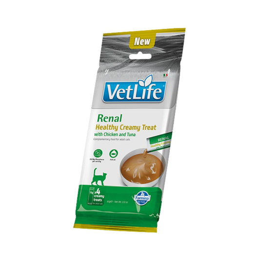 Farmina Vetlife Cream Renal Pollo e Tonno 4x15g Snack per Gatti