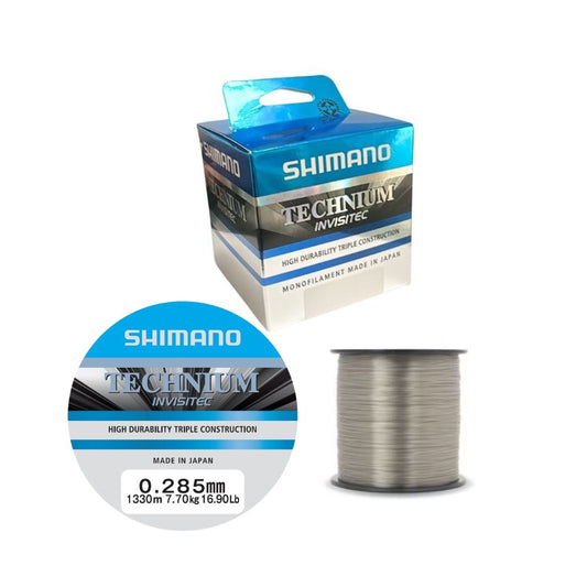 Shimano Technium Invisitec A Mono 0.285mm 1330m 7.70kg Colore Grigio