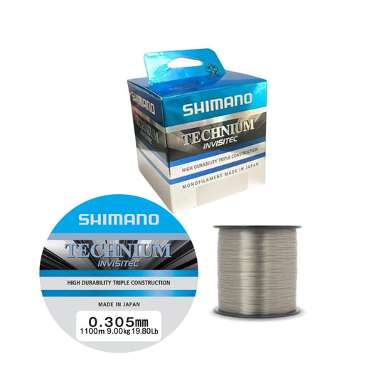 Shimano Technium Invisitec A Mono 0.305mm 1100m 9.00kg Colore Grigio
