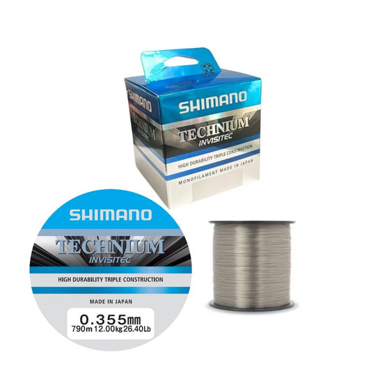 Shimano Technium Invisitec A Mono 0.355mm 790m 12.00kg Colore Grigio