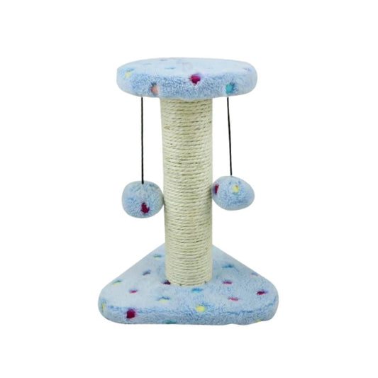 Nobleza Tiragraffi in velluto a pois Blu Gioco per Gatti 22x20xh28cm