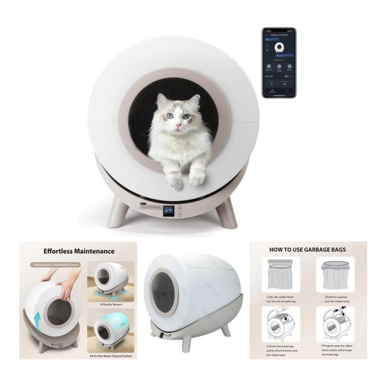 Nobleza Toilette Smart Lettiera Autopulente per Gatti Smart 57,1x53,1xh58,4 cm