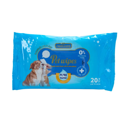 Nobleza Salviette detergenti all'acqua purificata 20pz per Cani e Gatti