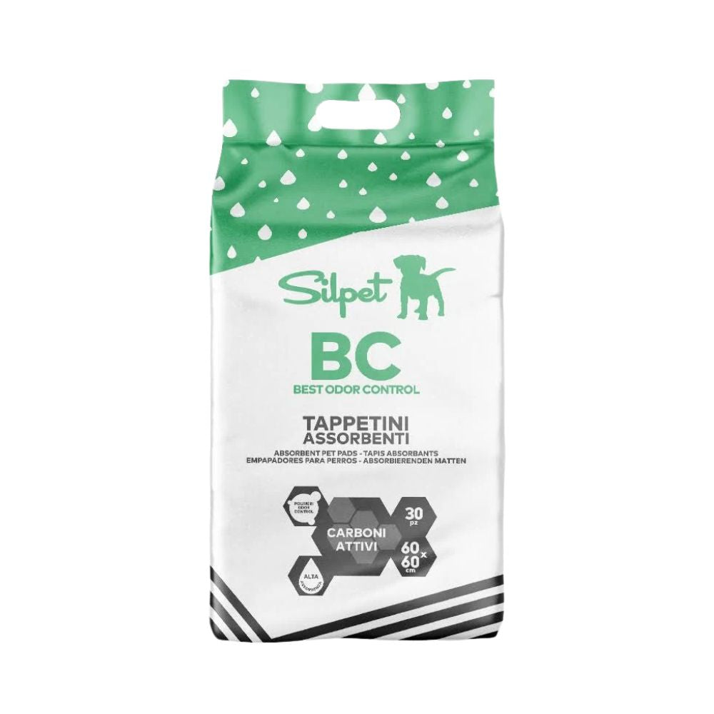 Silpet Best Odor Control Tappetini Assorbenti Carboni Attivi 60x60cm 30pz Tappetini Igienici (Copia)