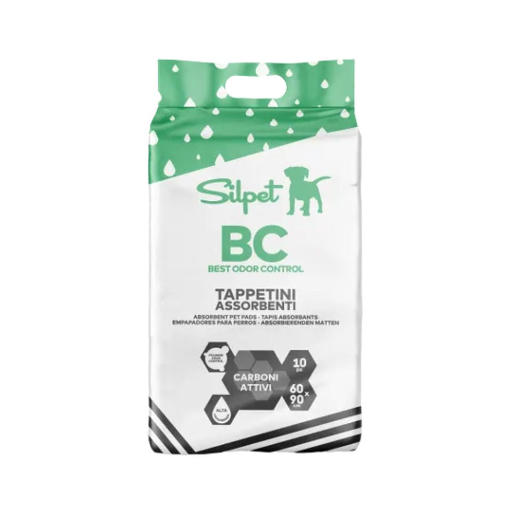 Silpet Best Odor Control Tappetini Assorbenti Carboni Attivi 60x90cm 10pz Tappetini Igienici