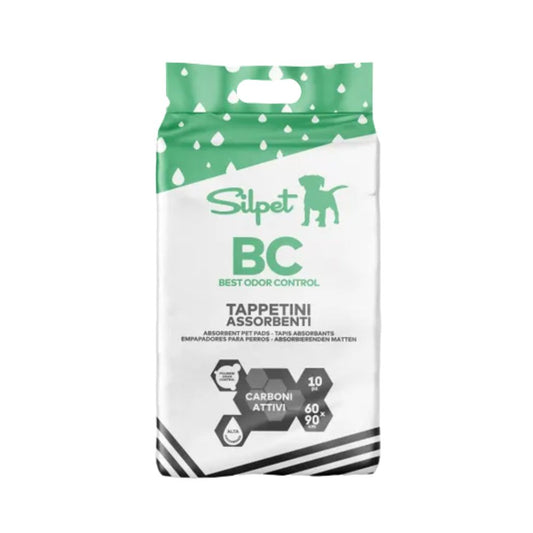 Silpet Best Odor Control Tappetini Assorbenti Carboni Attivi 60x90cm 10pz Tappetini Igienici
