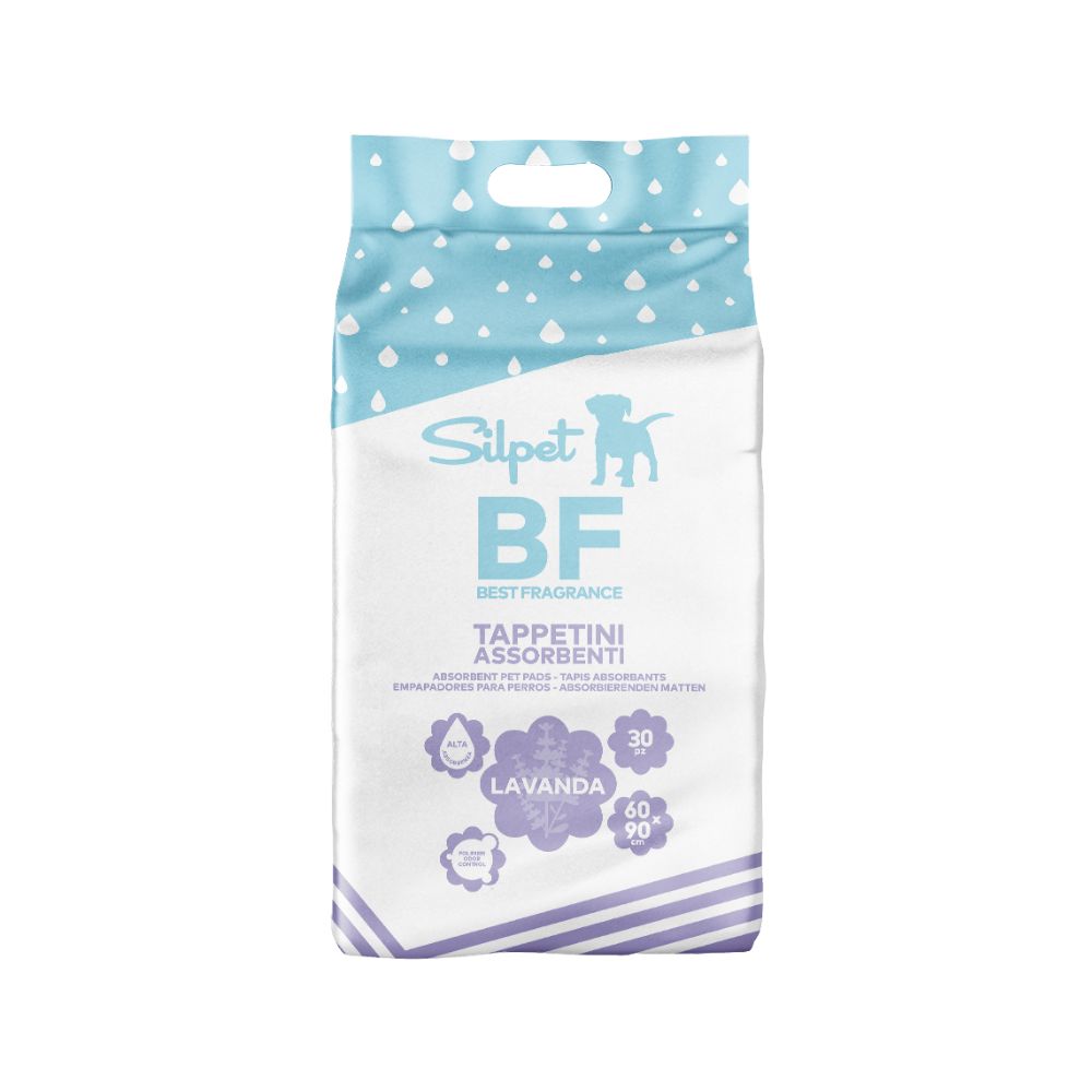 Silpet Best Fragrance Lavanda Tappetini Assorbenti 60x90cm 30pz Tappetini Igienici per Cani