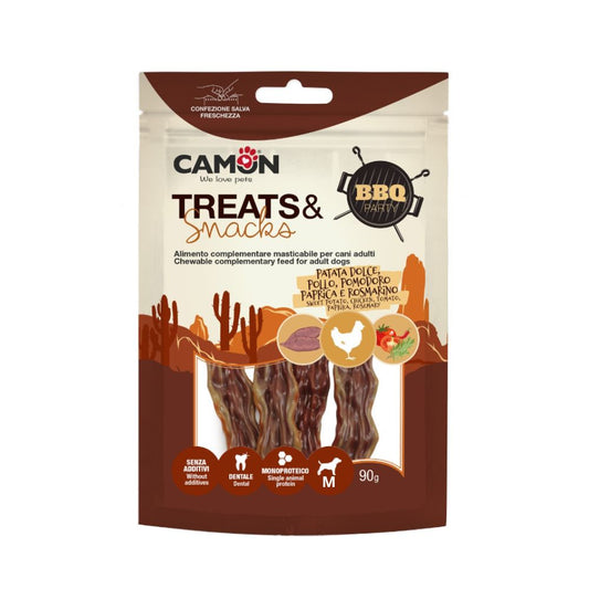 Camon Bacon di patata dolce con pollo Mis. M 90g Snack Cani