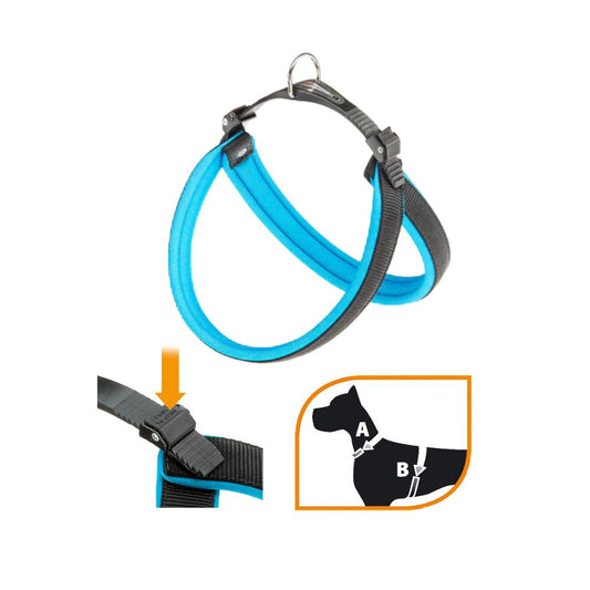 Ferplast AGILA Fluo Blu Mis. 4 Pettorina per Cani