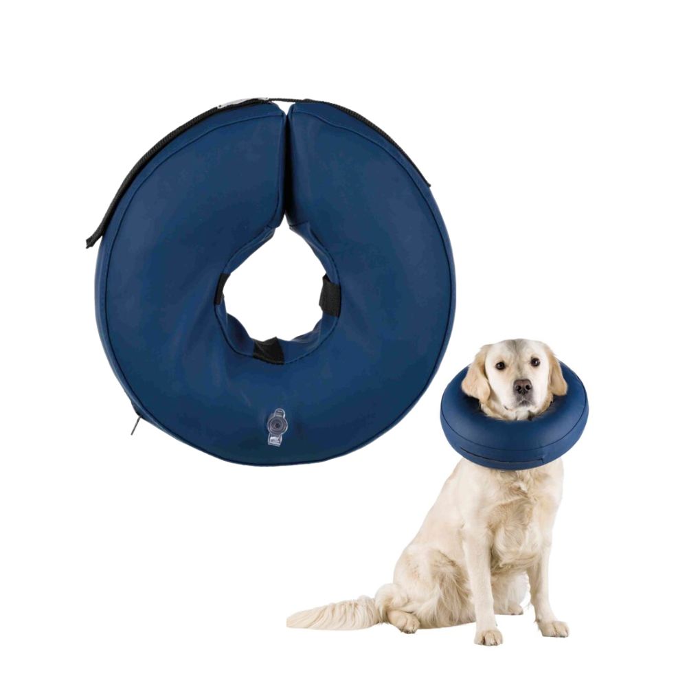 Trixie Collare Elisabettiano Gonfiabile Blu M 40-45Cm/11mm