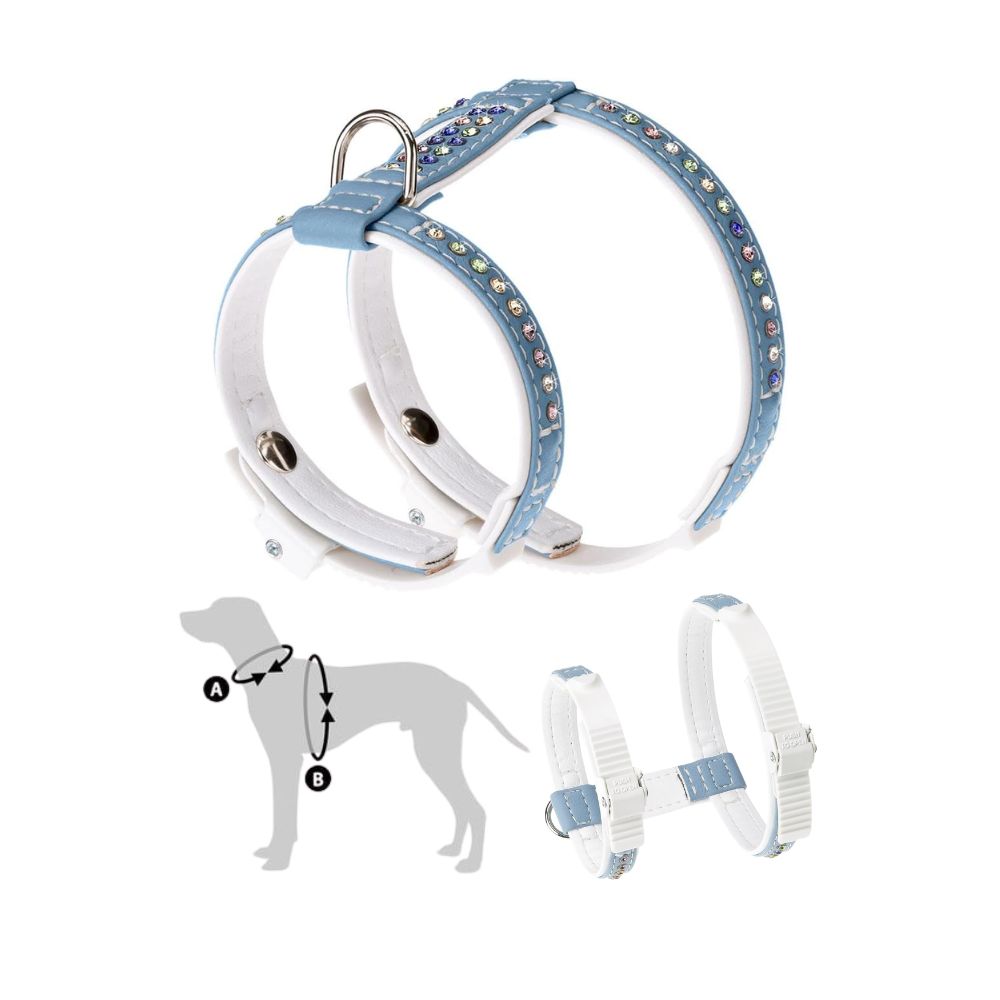 Ferplast Lux Pettorina Turchese TG. M per Cani