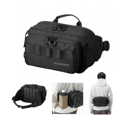 Shimano Borsa Hip Bag  BW-021T M Nera Borsa Accessori per la Pesca