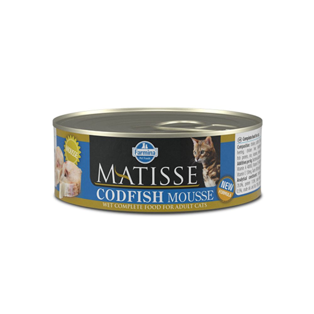 Farmina Matisse Mousse Merluzzo 85g Lattina Gatti Adulti