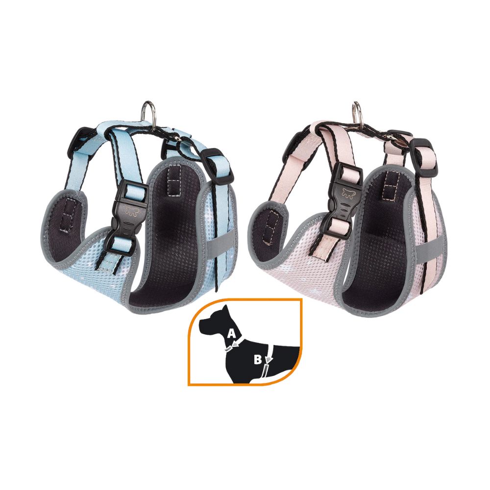 Ferplast NIKITA Puppy Mis. XXS Pettorina per Cani e Gatti Cuccioli Azzurro o Cipria