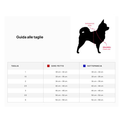 Tre Ponti Pettorina Easy Fit Fenicvotteri Mis. 3,5 Cani e Cuccioli