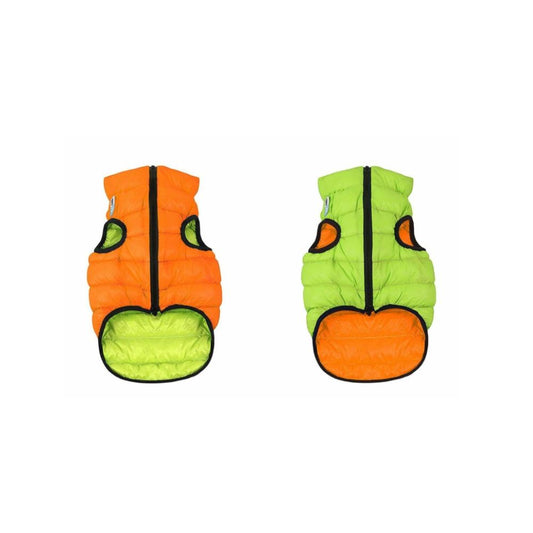 AiryVest Piumino Revers Arancio/Lime XS22 cm per Cani
